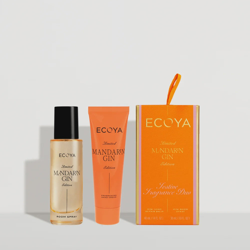 Ecoya Mandarin Gin Festive Fragrance duo