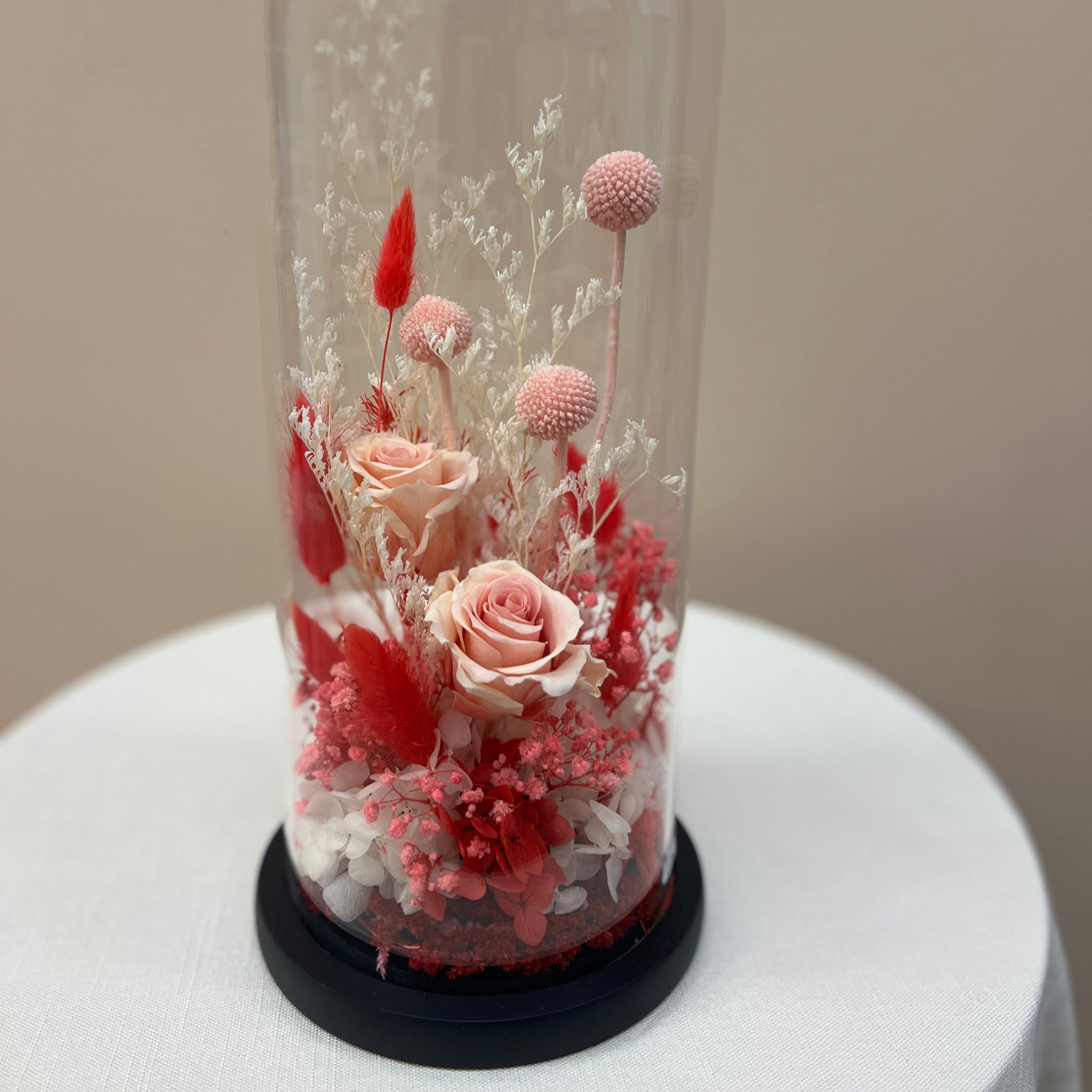 Tall Preserved Floral Dome