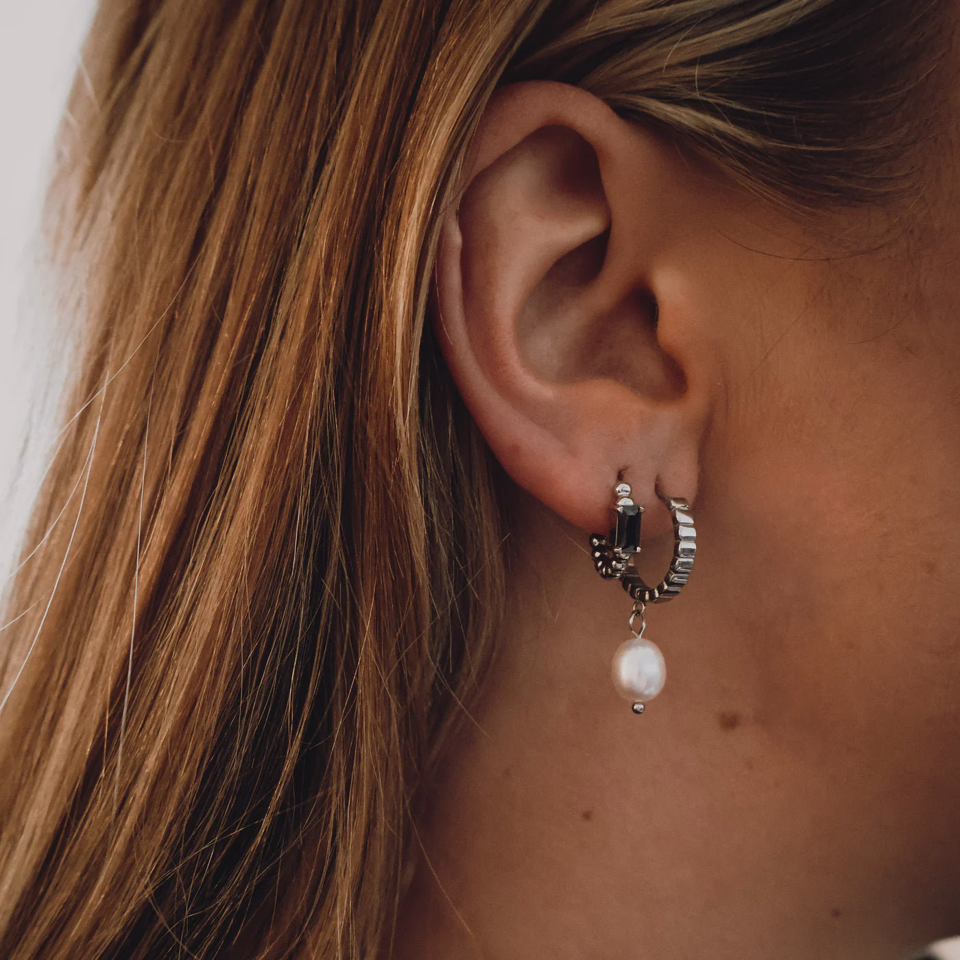 Silver Izzy Hoops By Katy B