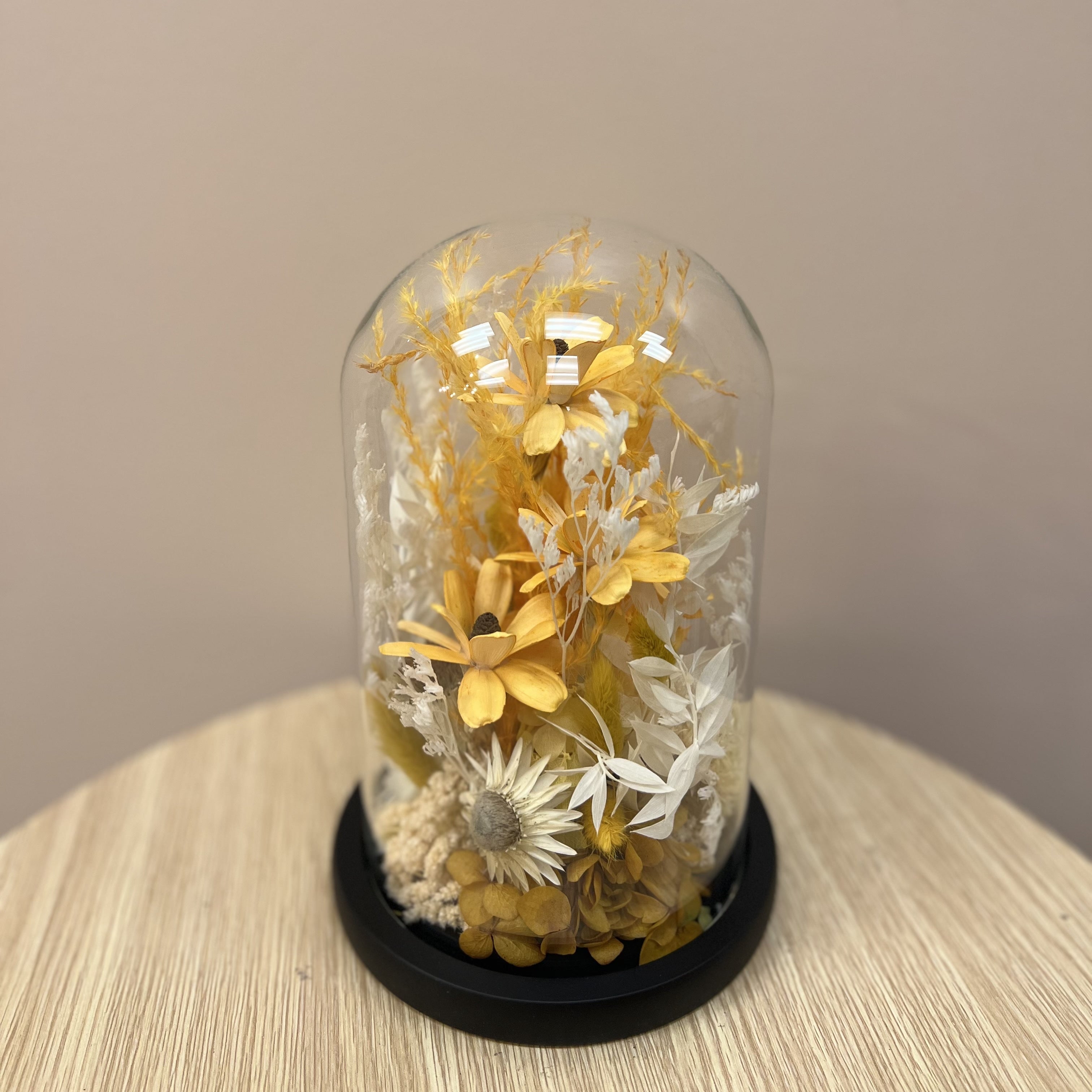 Yellow Floral Dome - Medium