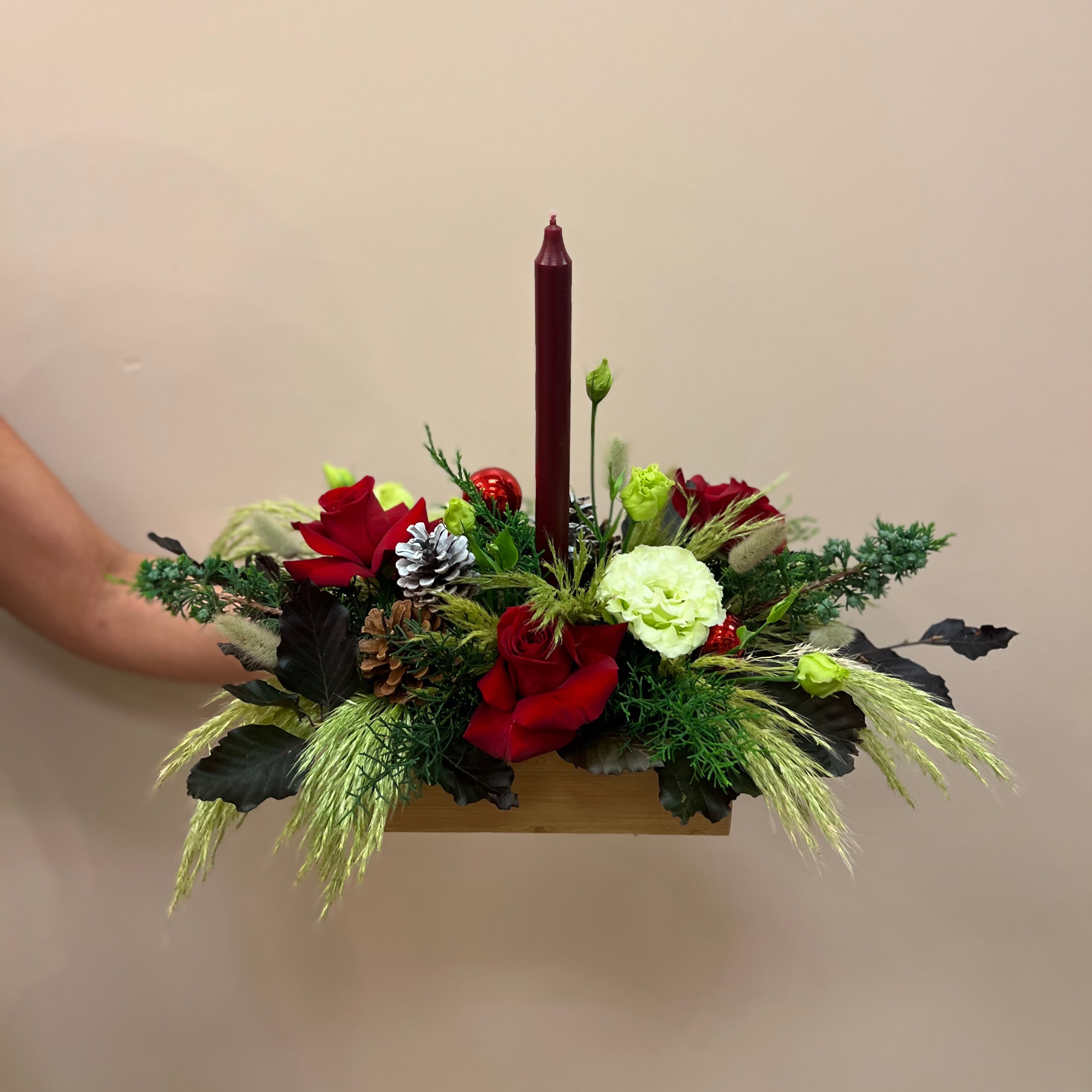 Red & White Festive Christmas Arrangement
