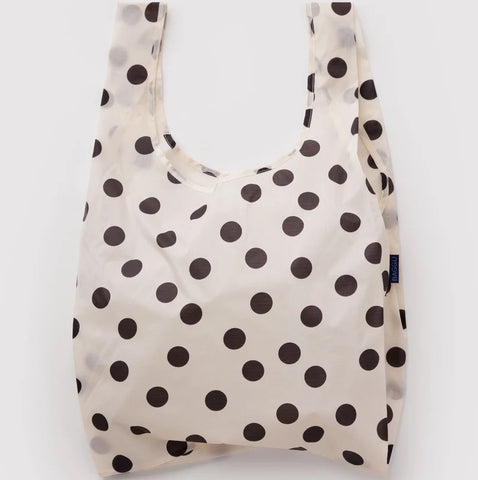 Standard Baggu - Cream and Black Polka Dot