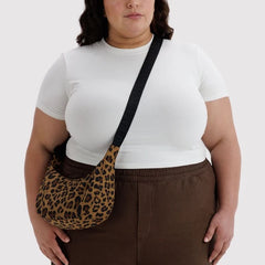 Small Nylon Crescent Bag - Leopard