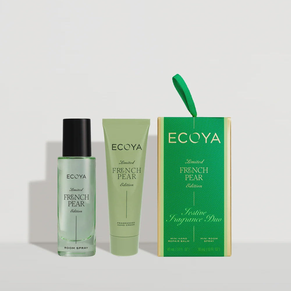 Ecoya French Pear Festive Fragrance Duo