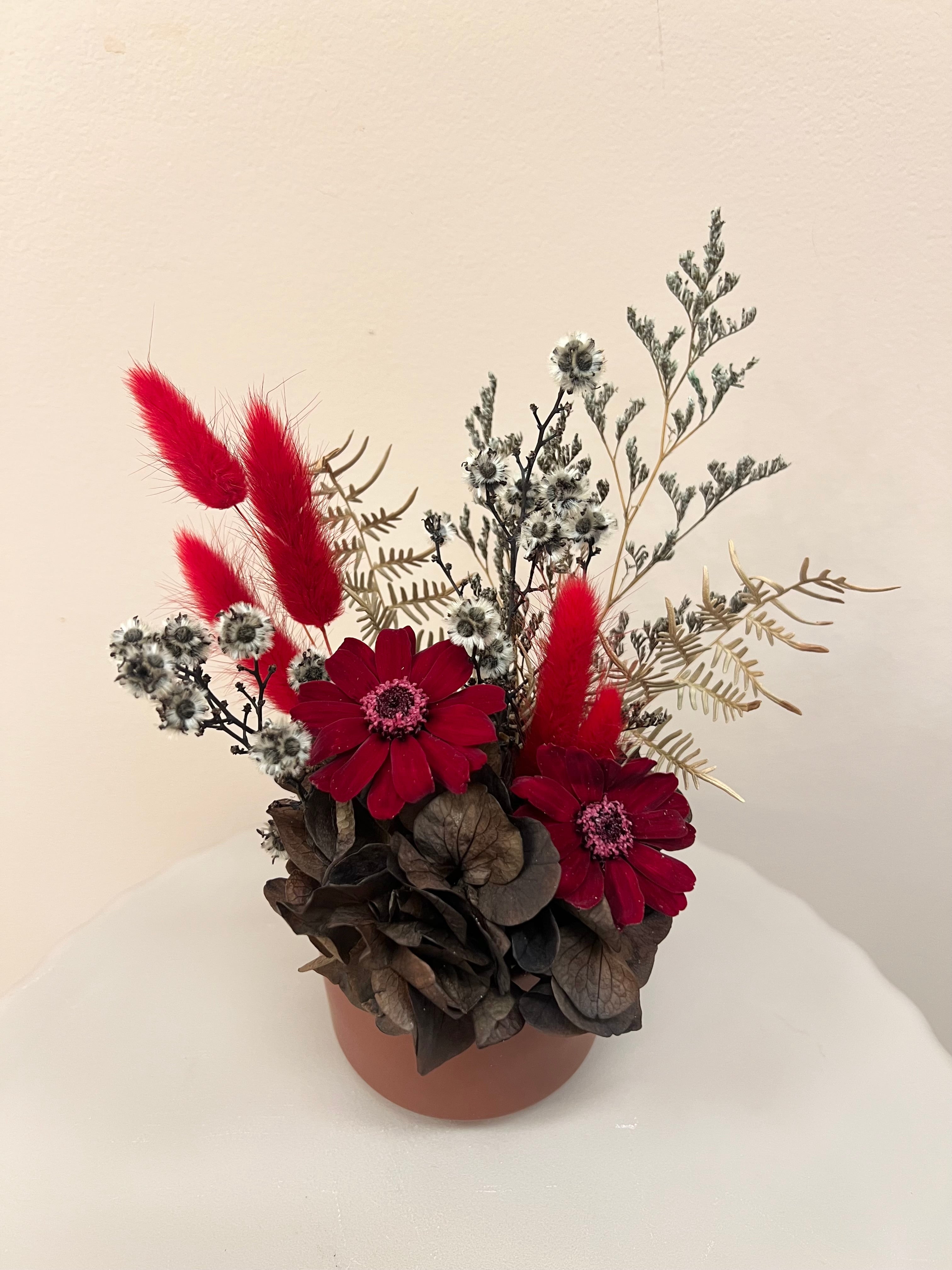 Burgundy Mini Dried Arrangment