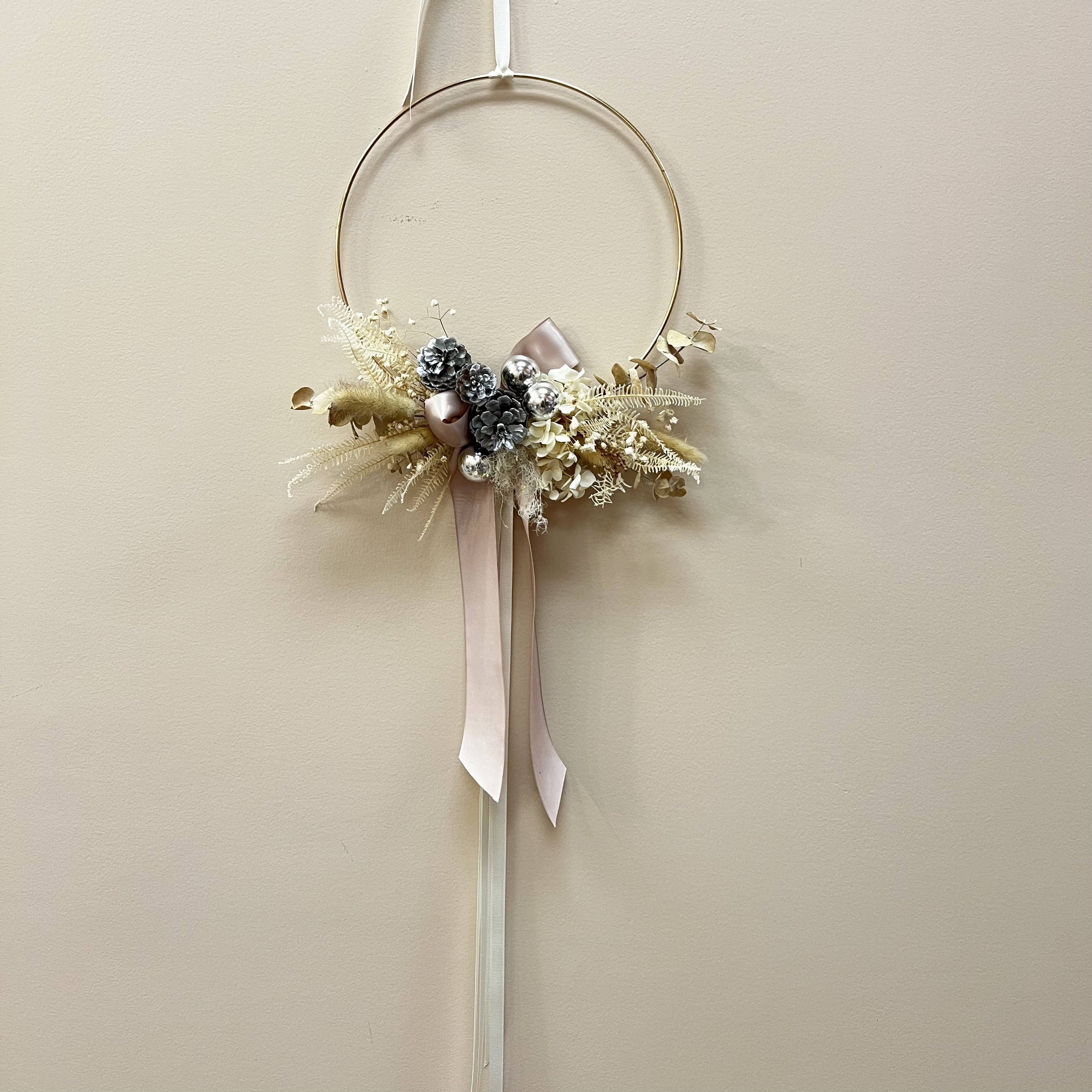 Pink & Silver Wreath