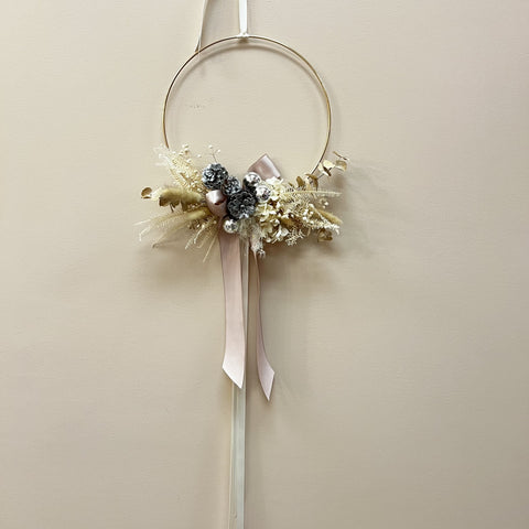 Pink & Silver Wreath