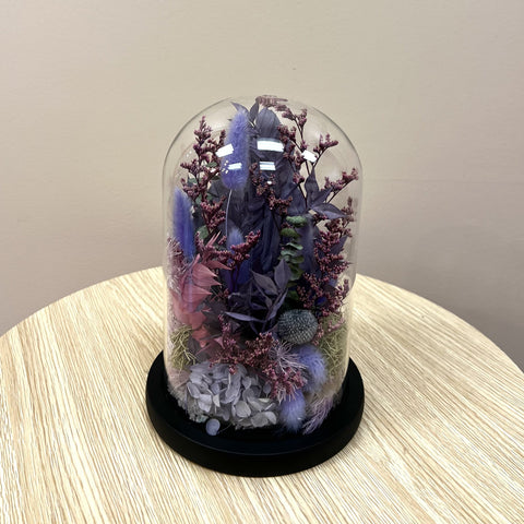 Mauve Floral Dome - Medium