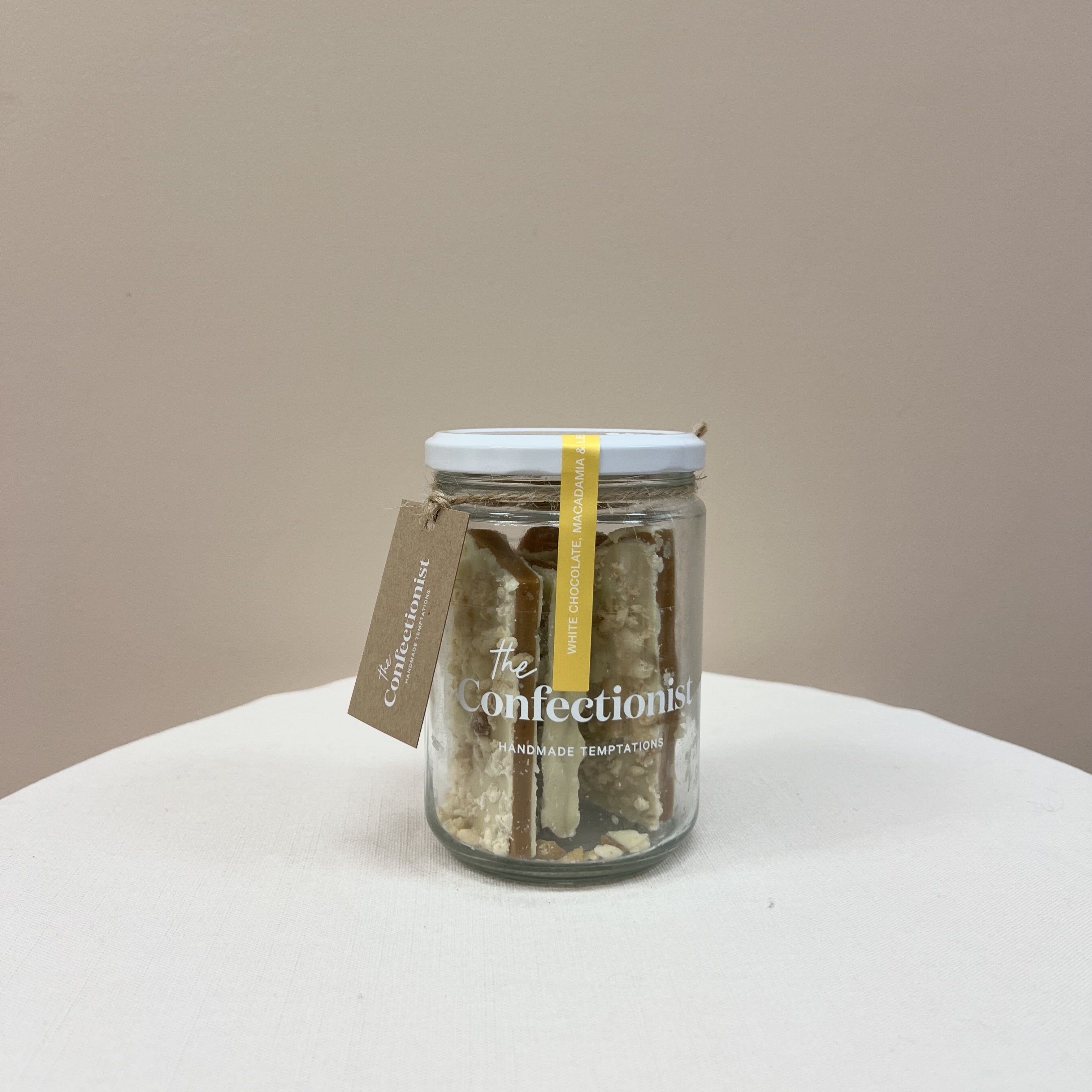 White Chocolate, Macadamia & Lemon Toffee Jar