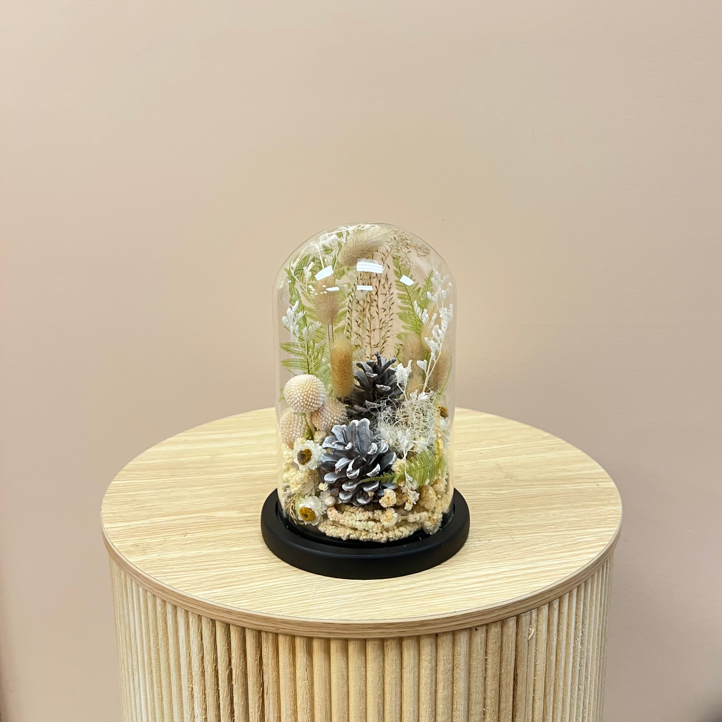 Snowy Pine Dried Christmas Dome