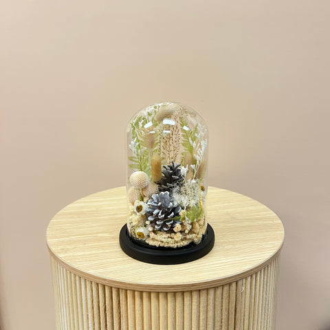 Snowy Pine Dried Christmas Dome