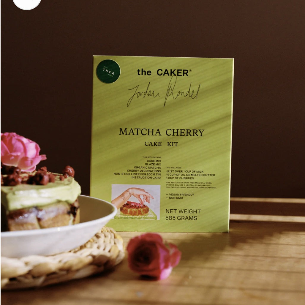 The Caker Matcha Cherry Cake Kit