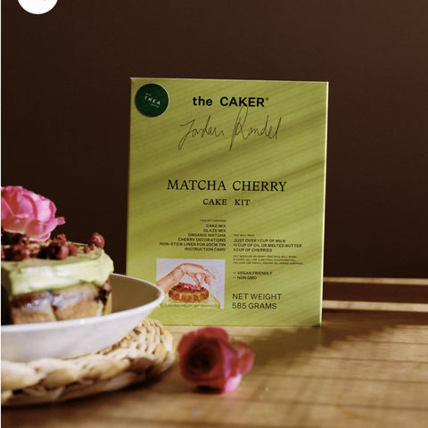The Caker Matcha Cherry Cake Kit