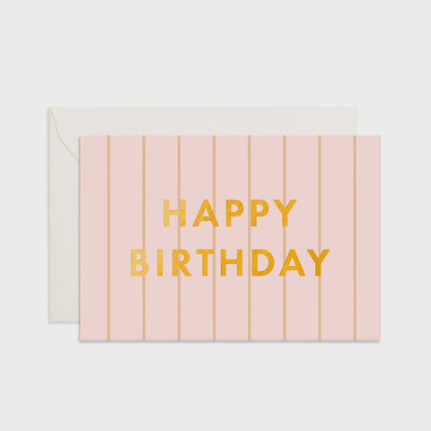 Birthday Pinstripe Mini Card