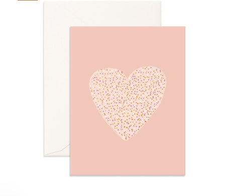 Sprinkle Heart Peach Card