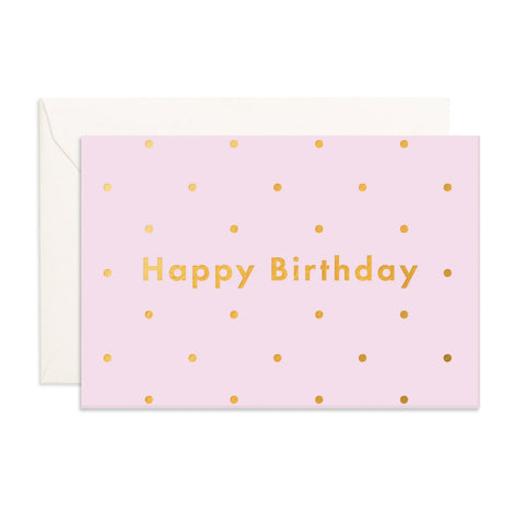 Birthday Lilac Dots Mini Card