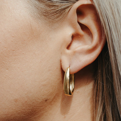 Gold Maeve Hoops By Katy B