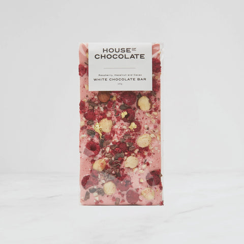 Raspberry, Hazelnut & Cacao White Chocolate