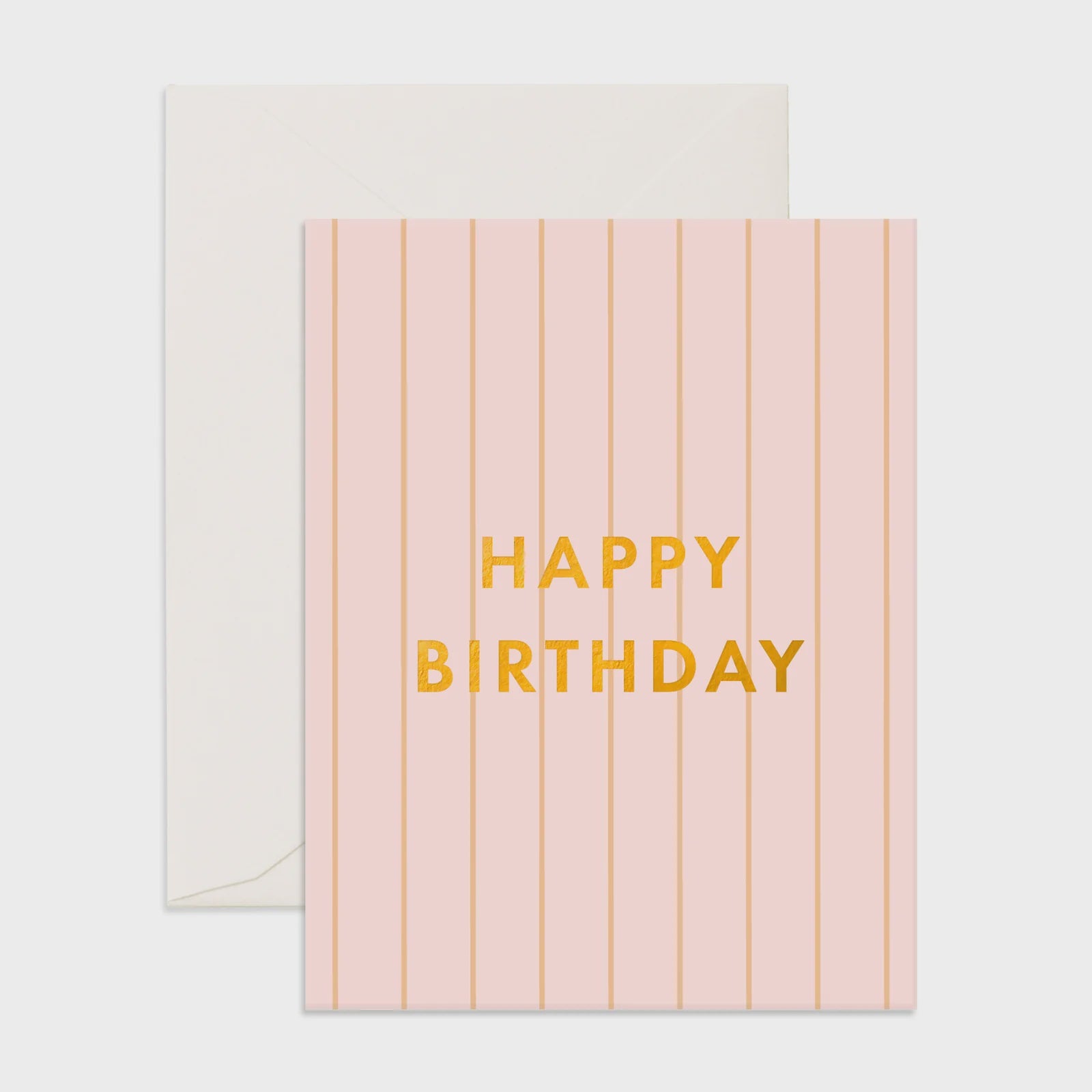 Birthday Peony Stripe Card