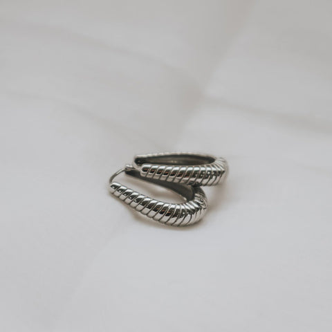 Silver Freya Hoops By Katy B