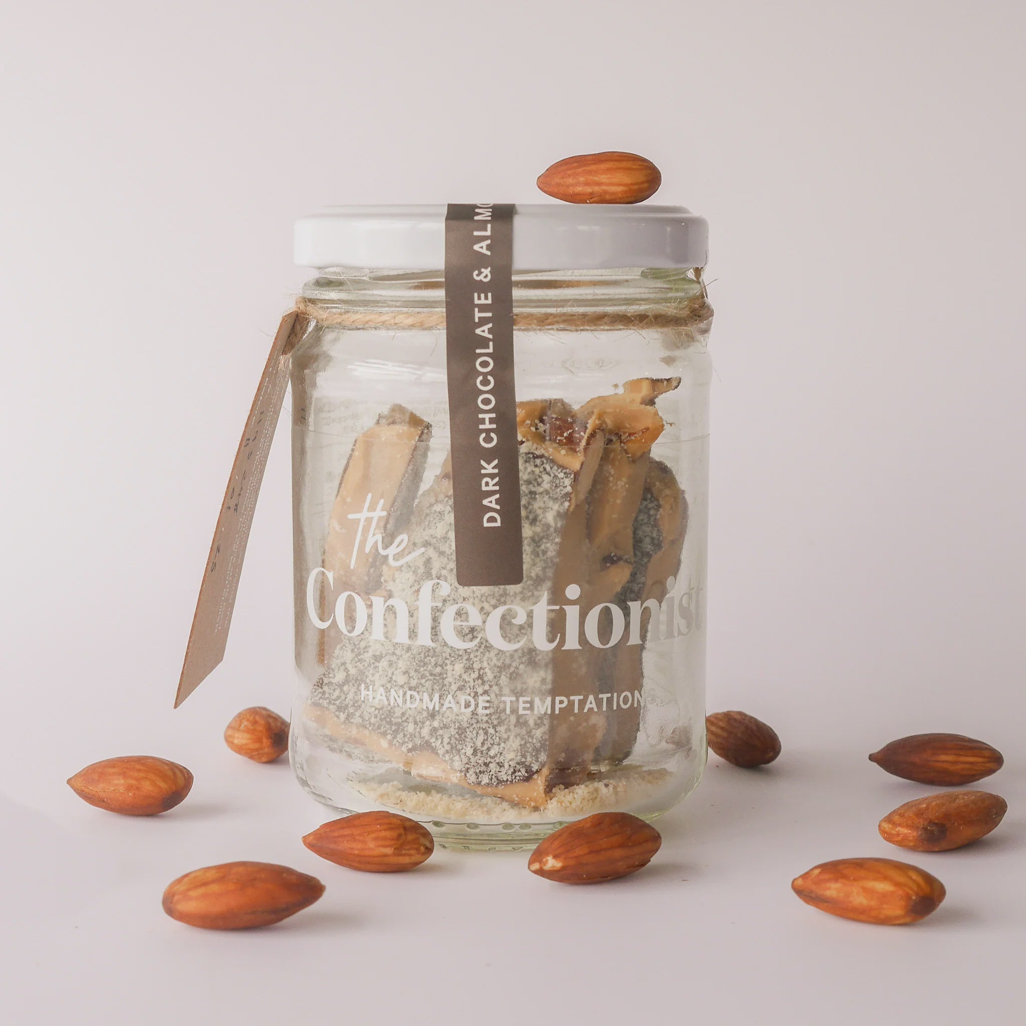 Dark Chocolate Almond Toffee Jar 85g