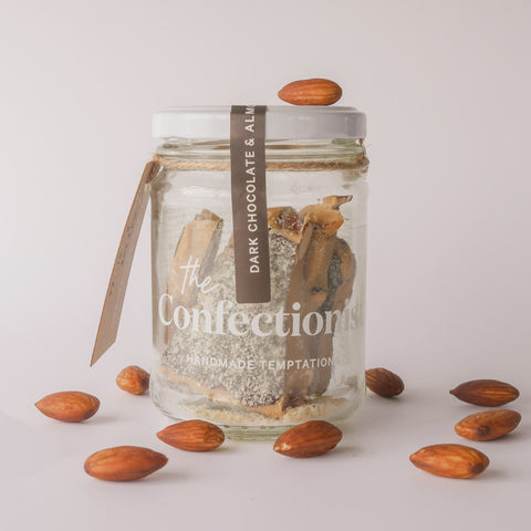 Dark Chocolate Almond Toffee Jar 85g