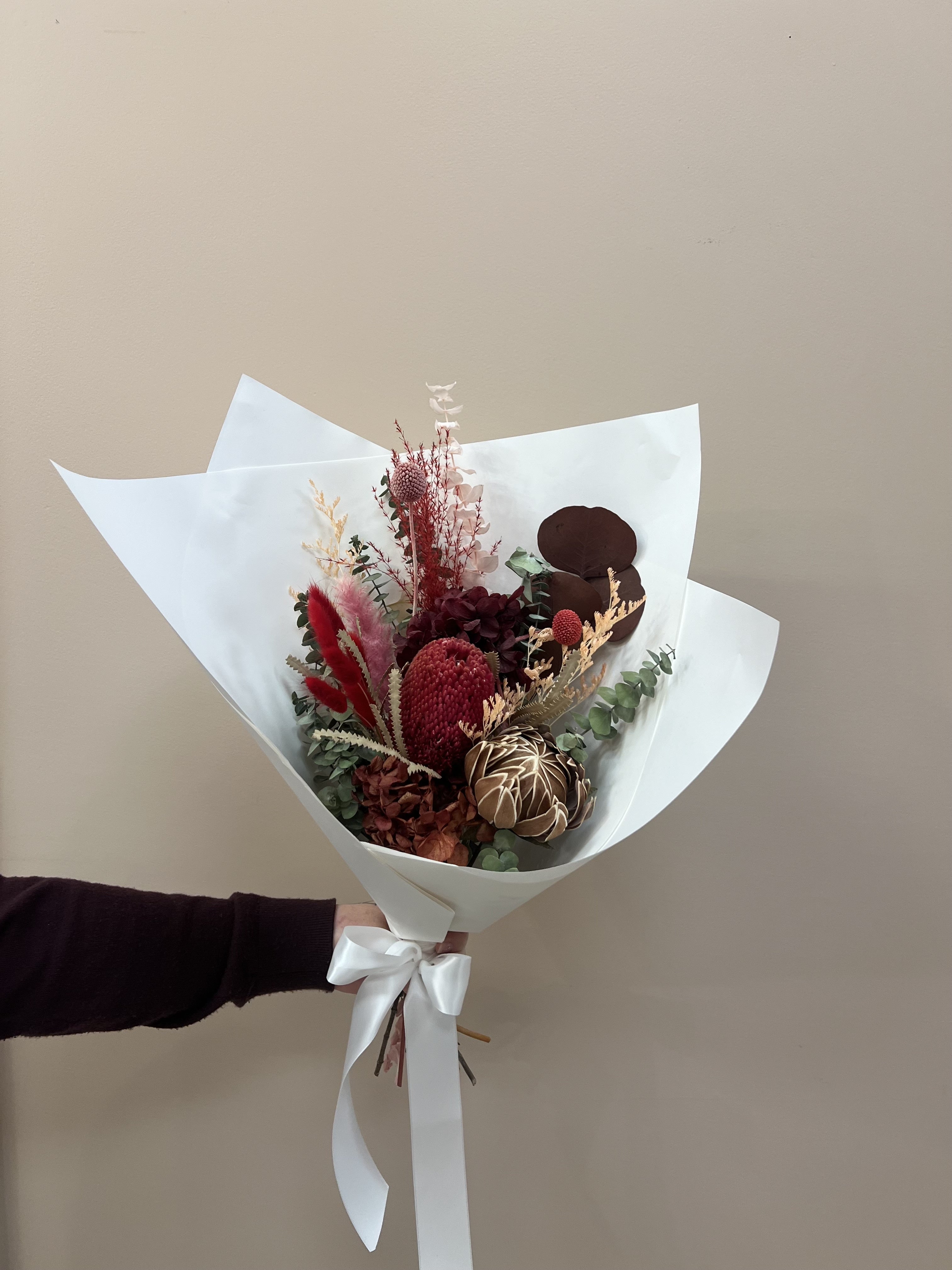 Burgundy Dried Flower Bouquet
