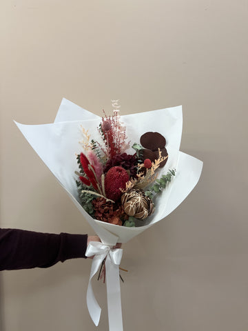 Burgundy Dried Flower Bouquet