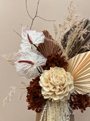 Espresso Dried Flower Arrangment In Stunning Ned Vase