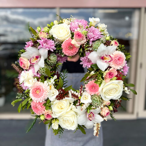 Pastel Pink & White Wreath