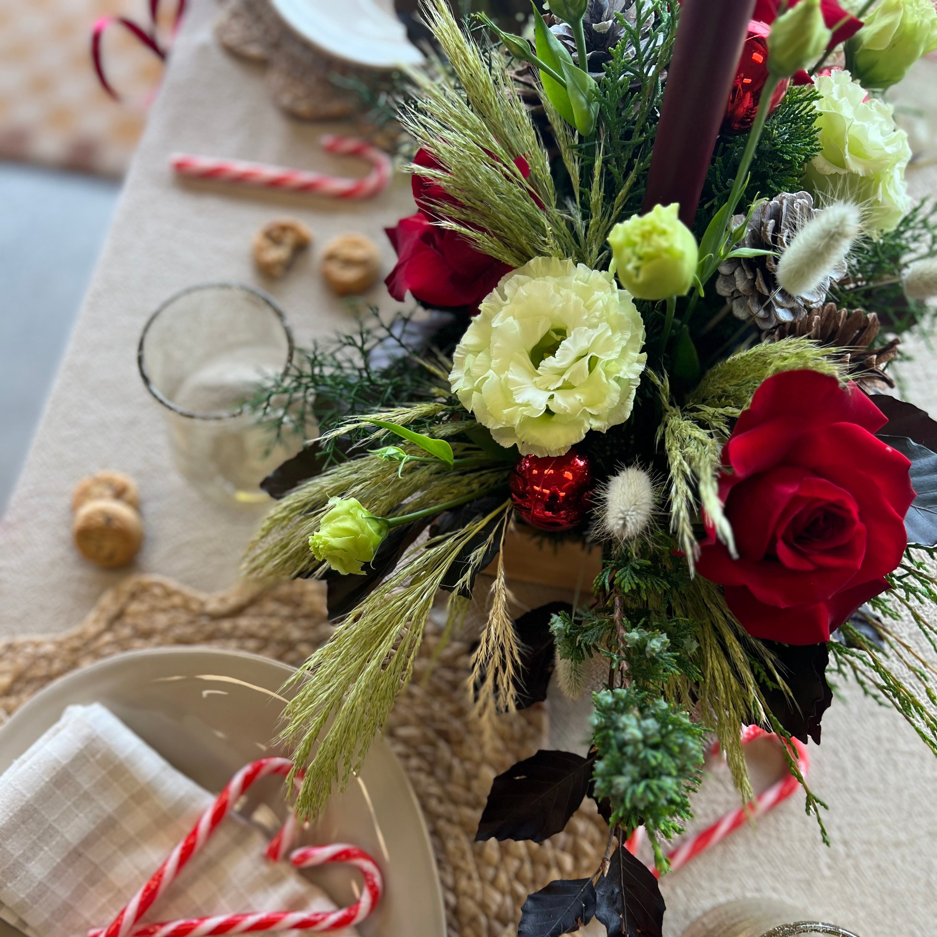 Red & White Festive Christmas Arrangement
