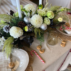 White & Green Festive Christmas Arrangement
