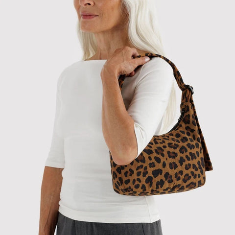 Mini Nylon Shoulder Bag - Leopard