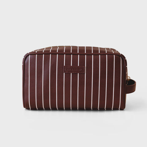 Merlot Pinstripe Wash Bag